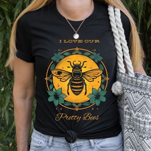 Vintage bee graphic that says 