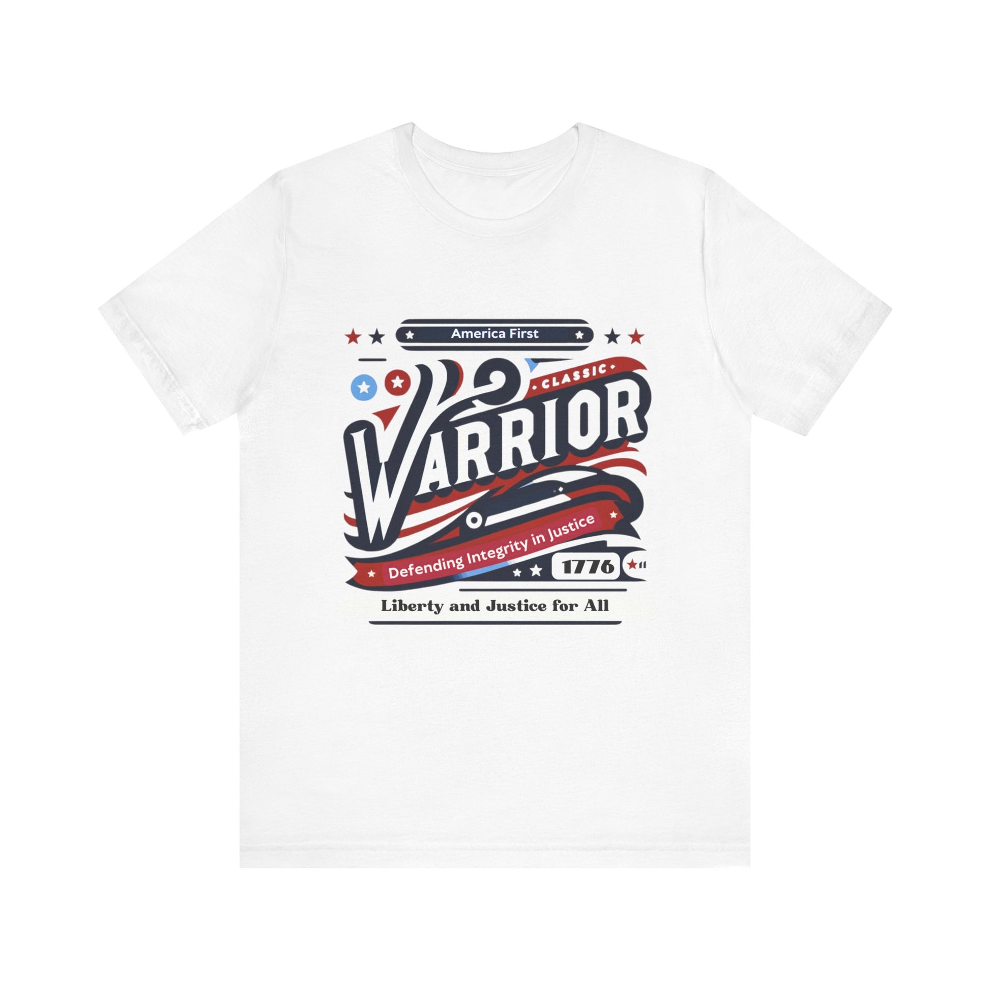 America first Warrior t shirt Defending Integrity in Justice. Liberty and Justice for all t shirt