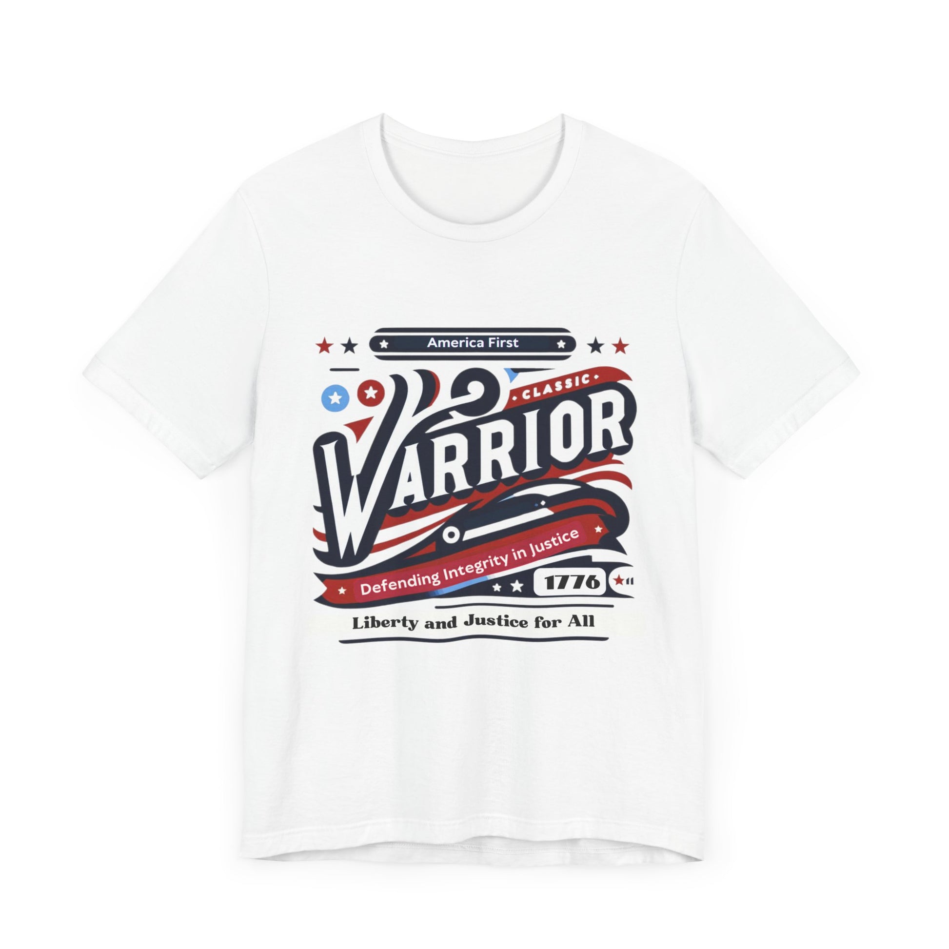 America first Warrior t shirt Defending Integrity in Justice. Liberty and Justice for all t shirt