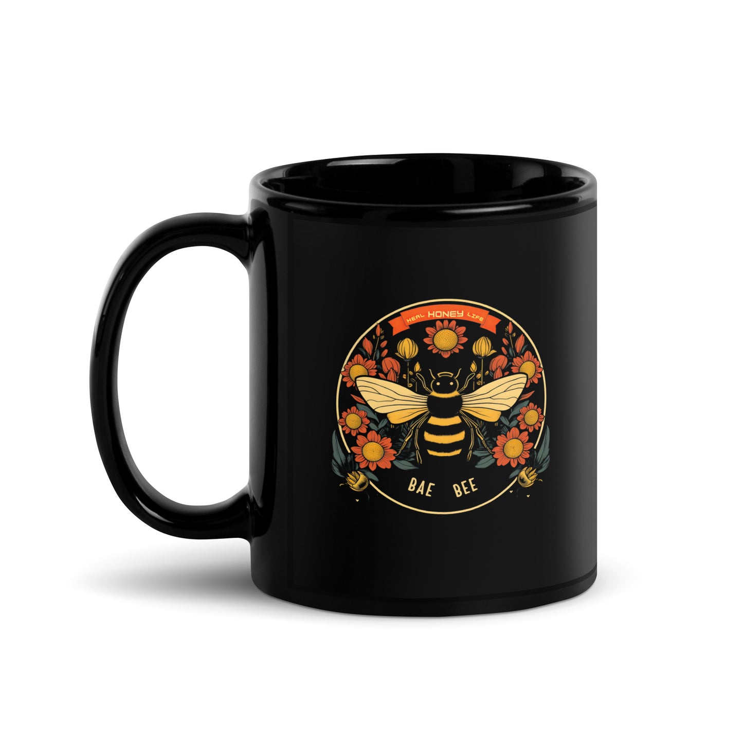 Bae Bee Black Glossy Mug