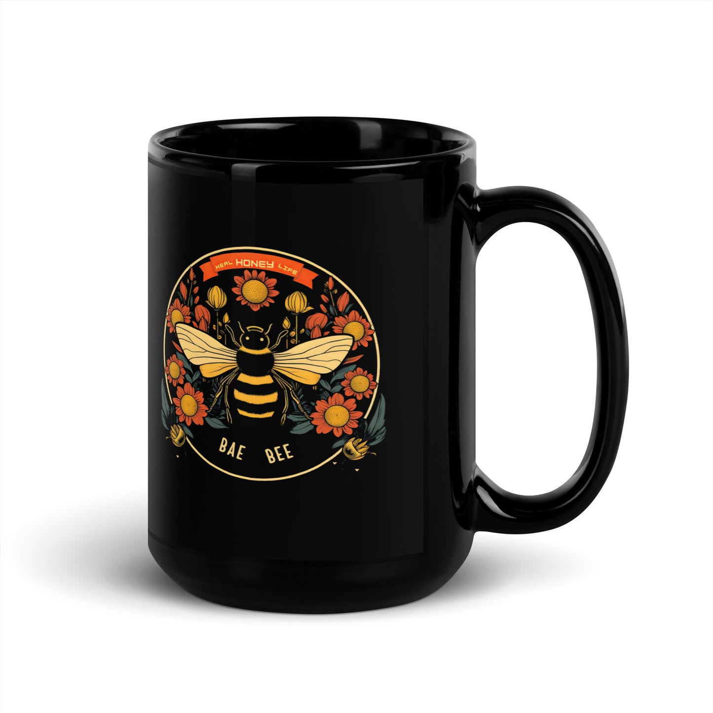 Bae Bee Black Glossy Mug