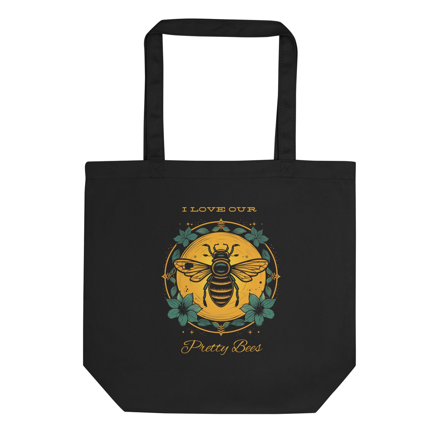 I love our pretty bees tote reminds you why to reuse, reduce, and recycle (when it works!)  We don't do it to show our virture, we do it to show our love.