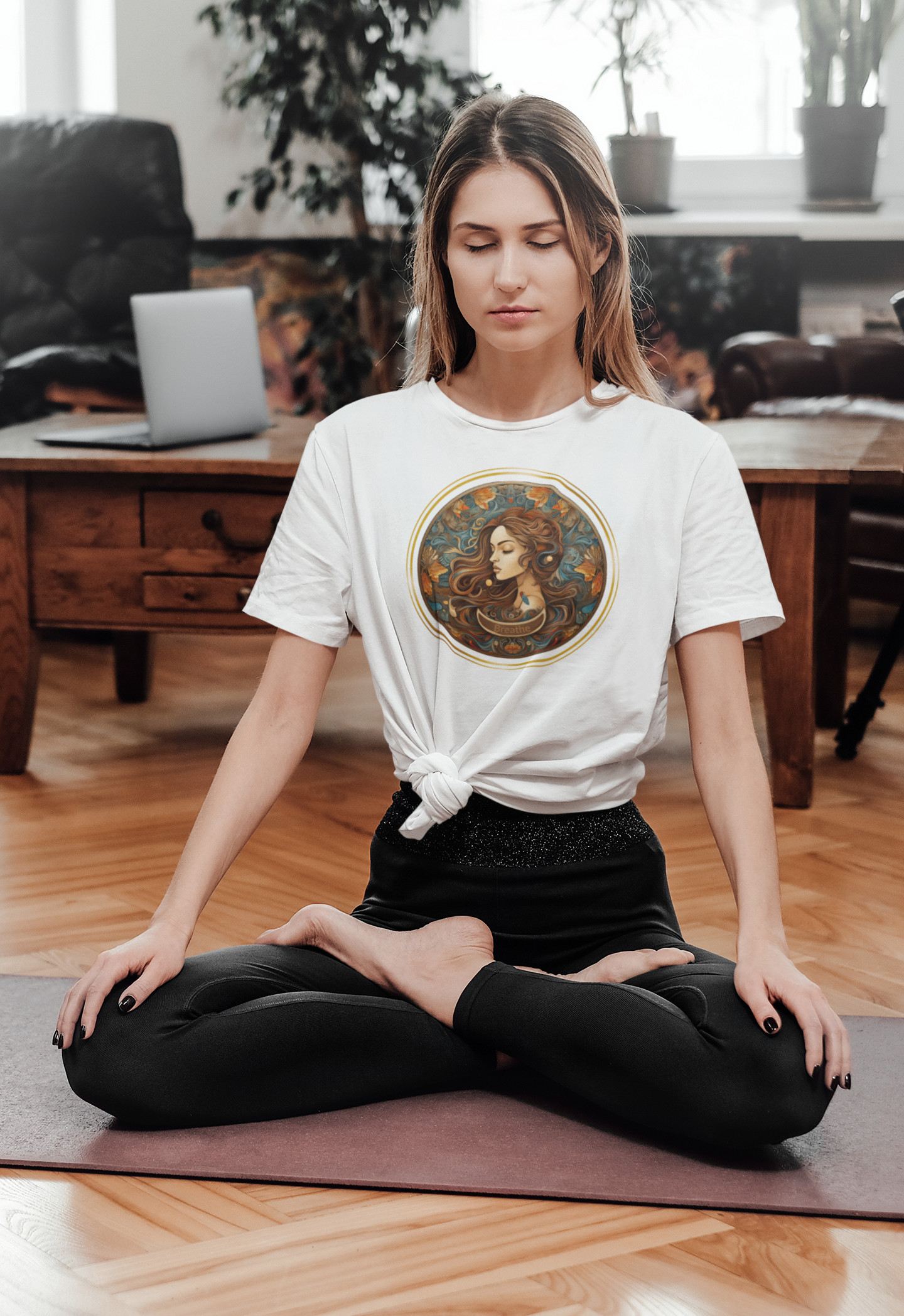 Ethereal Breathe Women's Relaxed T-Shirt, yoga shirt, breathe t-shirt, breathe tee shirt, meditation shirt