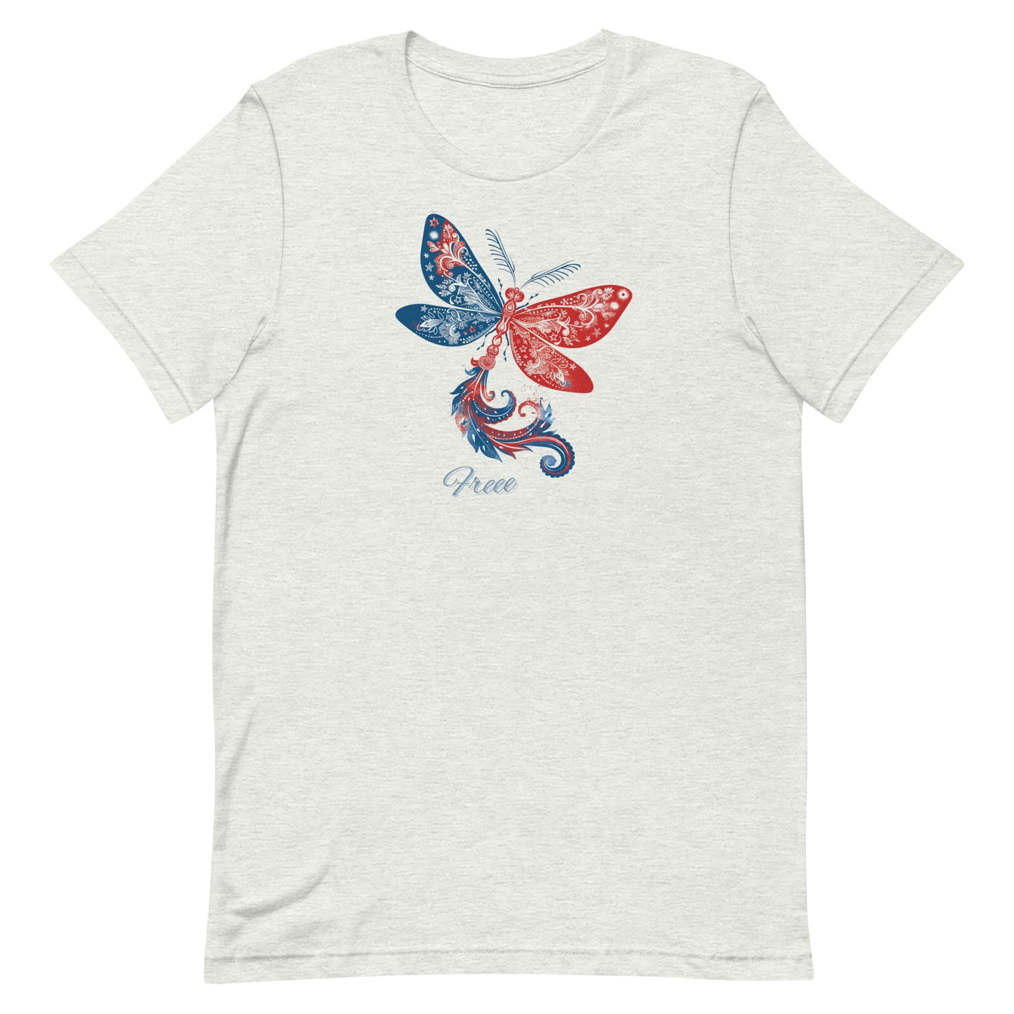 Red white and blue dragonfly free, stunning design