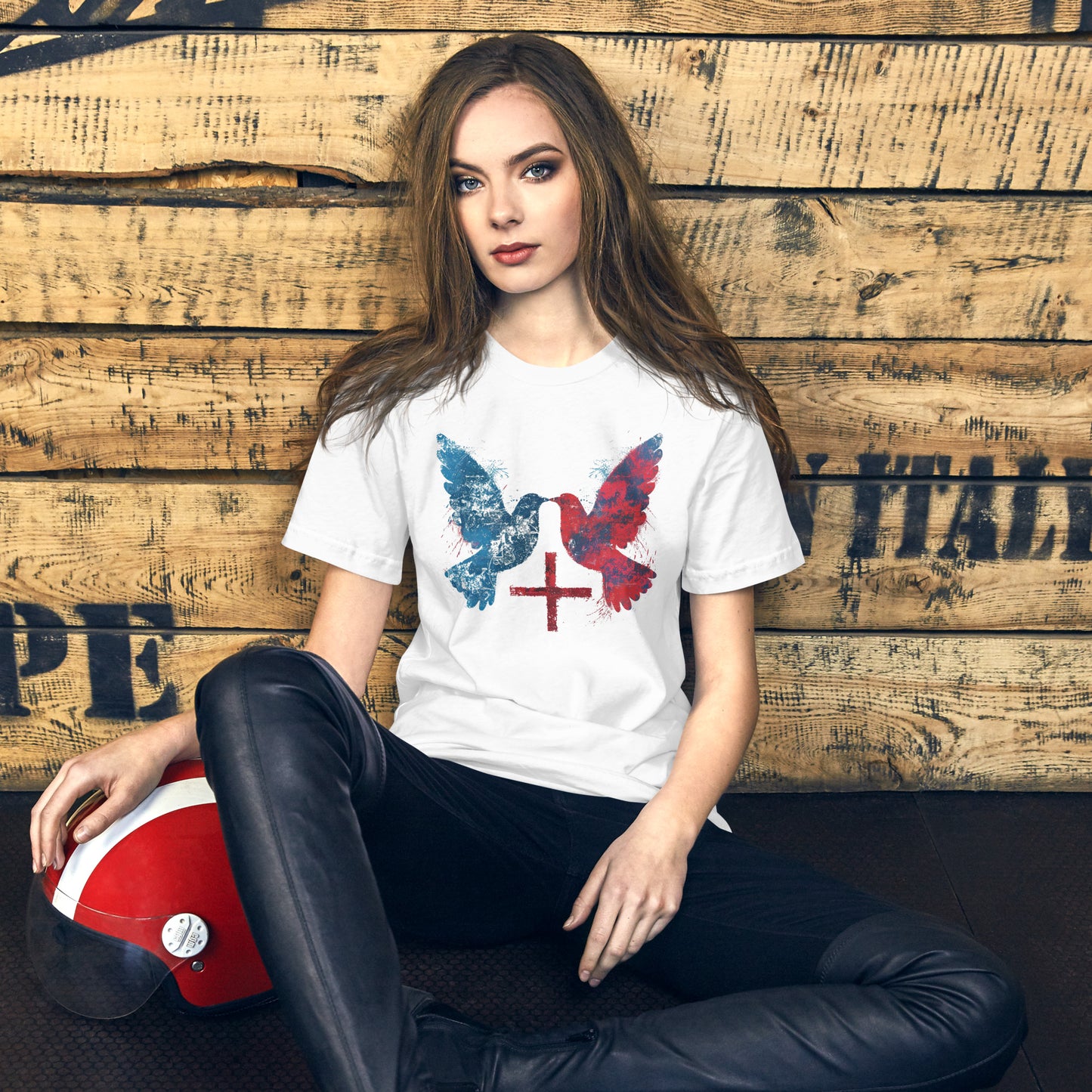 2 Doves Unisex t-shirt, peace in unity, peace in love, bella canva tshirt doves, doves for peace, red white and blue tshirt, fourth of July tshirt