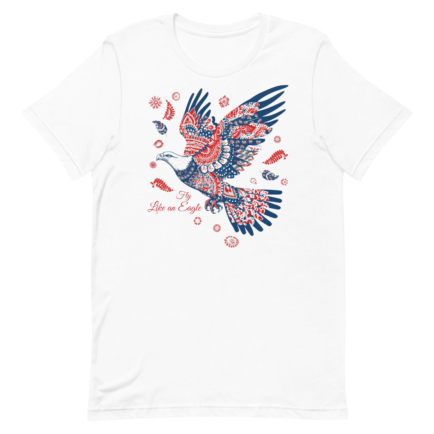 Red white and blue eagle, paisley eagle, patriotic t shirt, fourth of July t shirt, Unisex t-shirt